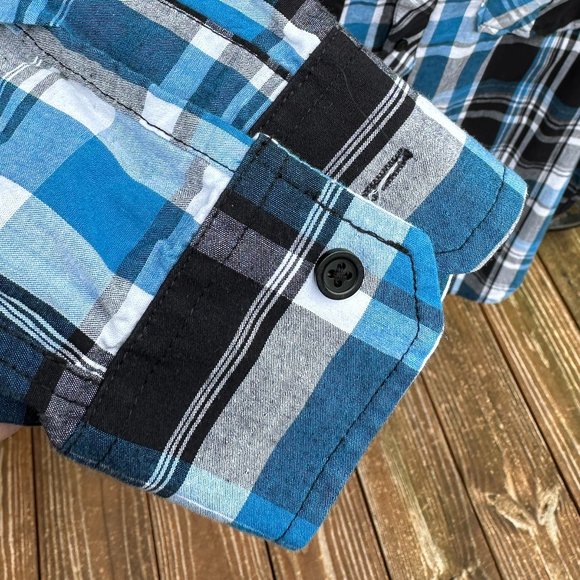 EIGHTY EIGHT PLATINUM Plaid Epaulet Shirt - M - Picture 5 of 8